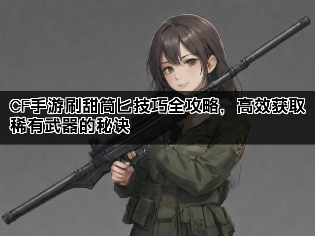 CF手游刷甜筒匕技巧全攻略，高效获取稀有武器的秘诀