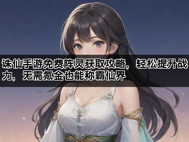 诛仙手游免费阵灵获取攻略，轻松提升战力，无需氪金也能称霸仙界