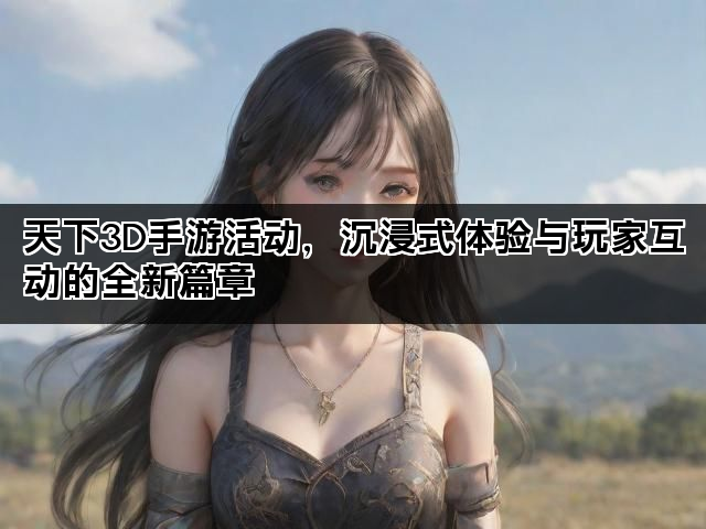 天下3D手游活动，沉浸式体验与玩家互动的全新篇章