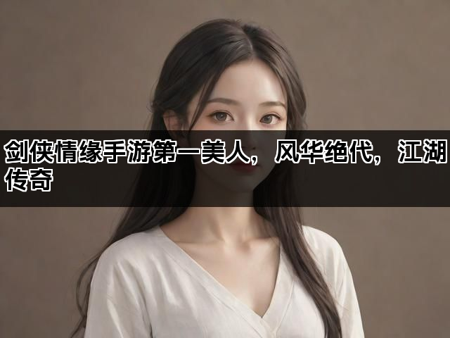 剑侠情缘手游第一美人，风华绝代，江湖传奇