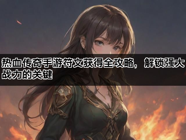 热血传奇手游符文获得全攻略，解锁强大战力的关键