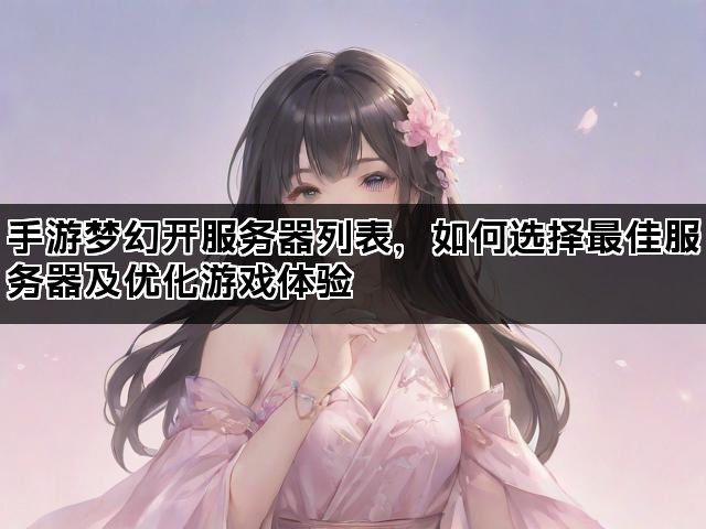 手游梦幻开服务器列表，如何选择最佳服务器及优化游戏体验
