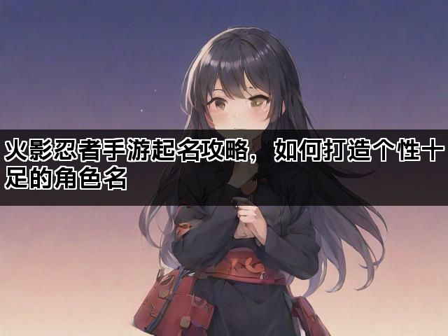 火影忍者手游起名攻略，如何打造个性十足的角色名