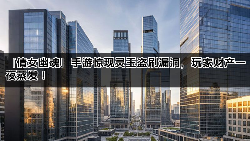 「倩女幽魂」手游惊现灵玉盗刷漏洞，玩家财产一夜蒸发！