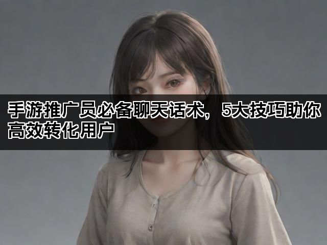 手游推广员必备聊天话术，5大技巧助你高效转化用户