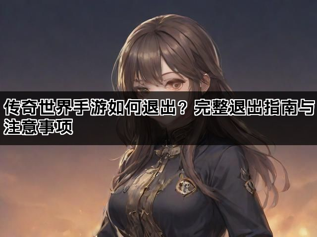 传奇世界手游如何退出？完整退出指南与注意事项