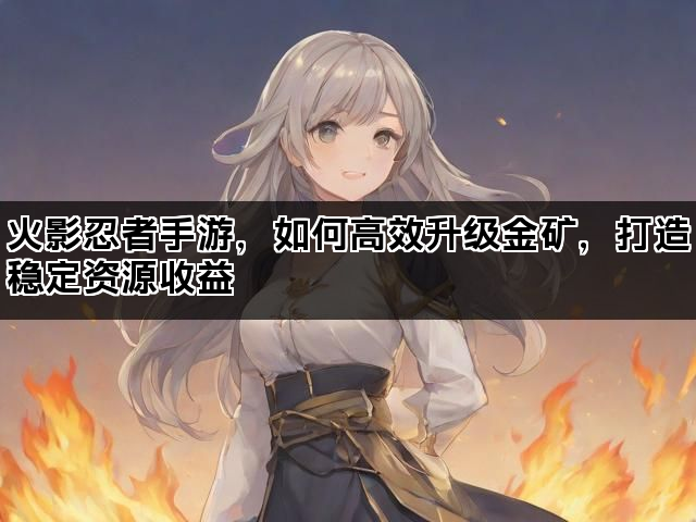 火影忍者手游，如何高效升级金矿，打造稳定资源收益