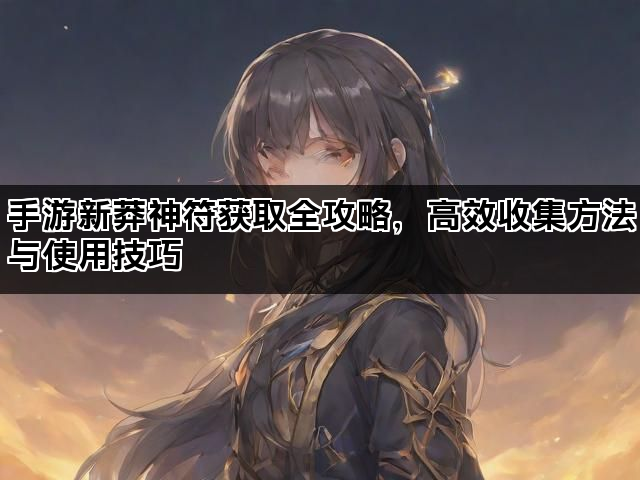 手游新莽神符获取全攻略，高效收集方法与使用技巧