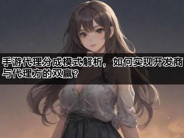 手游代理分成模式解析，如何实现开发商与代理方的双赢？