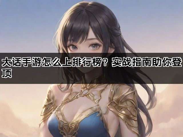 大话手游怎么上排行榜？实战指南助你登顶