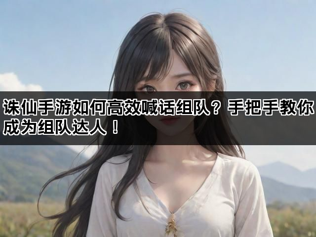 诛仙手游如何高效喊话组队？手把手教你成为组队达人！