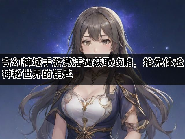 奇幻神域手游激活码获取攻略，抢先体验神秘世界的钥匙