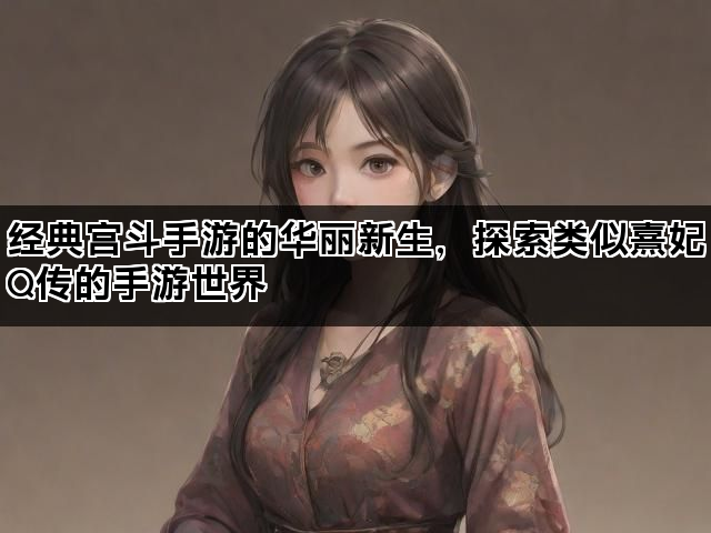 经典宫斗手游的华丽新生，探索类似熹妃Q传的手游世界