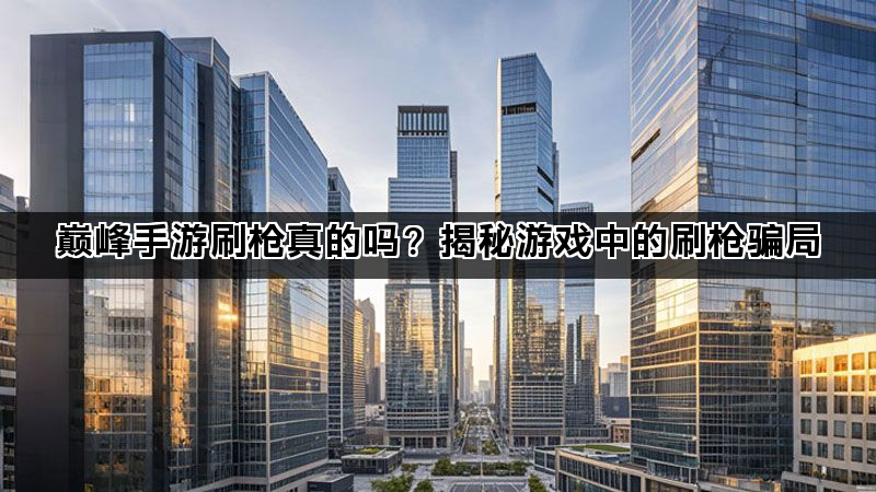巅峰手游刷枪真的吗？揭秘游戏中的刷枪骗局