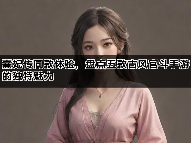 熹妃传同款体验，盘点五款古风宫斗手游的独特魅力