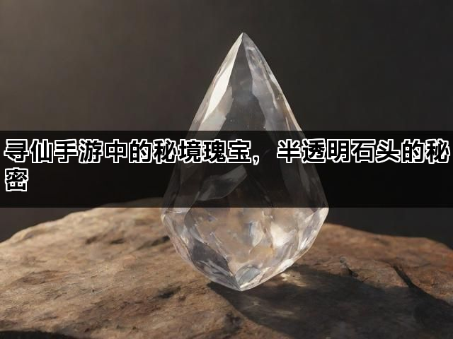 寻仙手游中的秘境瑰宝，半透明石头的秘密
