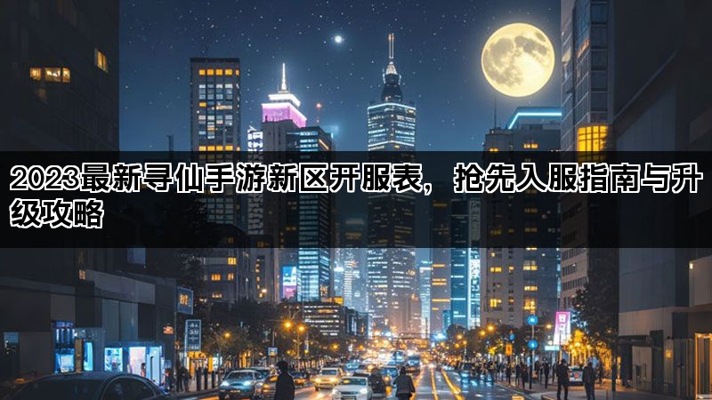 2023最新寻仙手游新区开服表，抢先入服指南与升级攻略