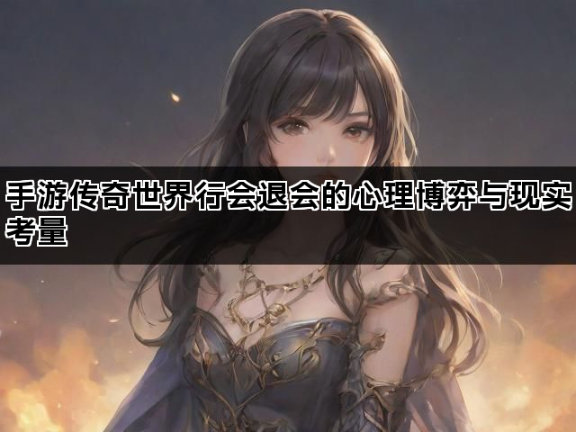 手游传奇世界行会退会的心理博弈与现实考量