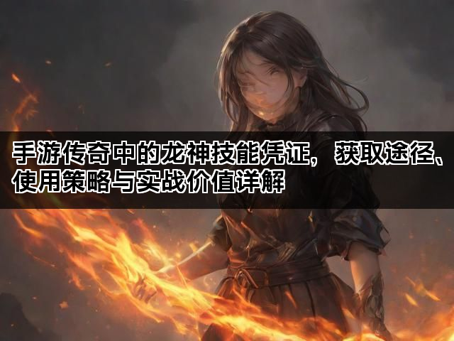 手游传奇中的龙神技能凭证，获取途径、使用策略与实战价值详解