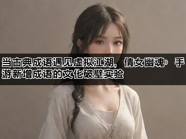 当古典成语遇见虚拟江湖，倩女幽魂〉手游新增成语的文化破壁实验