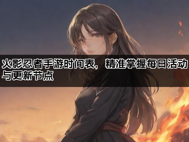 火影忍者手游时间表，精准掌握每日活动与更新节点