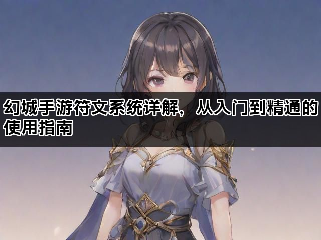 幻城手游符文系统详解，从入门到精通的使用指南