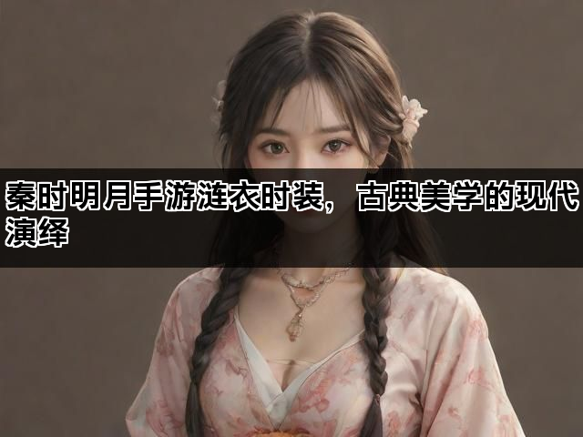 秦时明月手游涟衣时装，古典美学的现代演绎