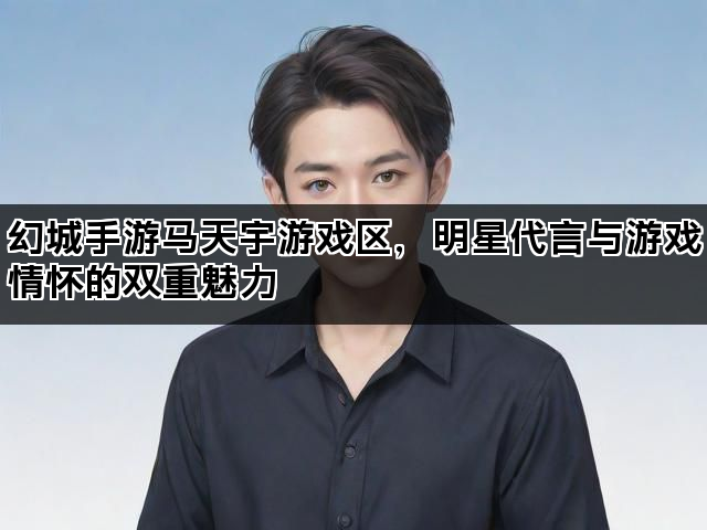幻城手游马天宇游戏区，明星代言与游戏情怀的双重魅力