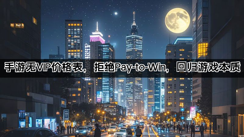 手游无VIP价格表，拒绝Pay-to-Win，回归游戏本质