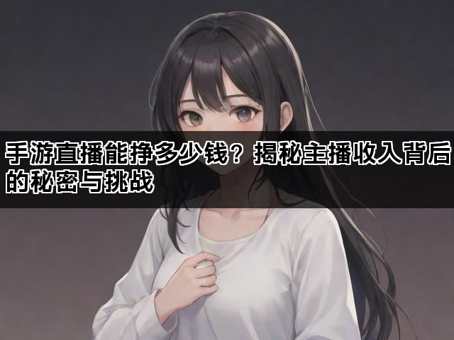 手游直播能挣多少钱？揭秘主播收入背后的秘密与挑战