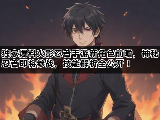 独家爆料火影忍者手游新角色前瞻，神秘忍者即将参战，技能解析全公开！