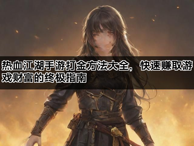 热血江湖手游打金方法大全，快速赚取游戏财富的终极指南