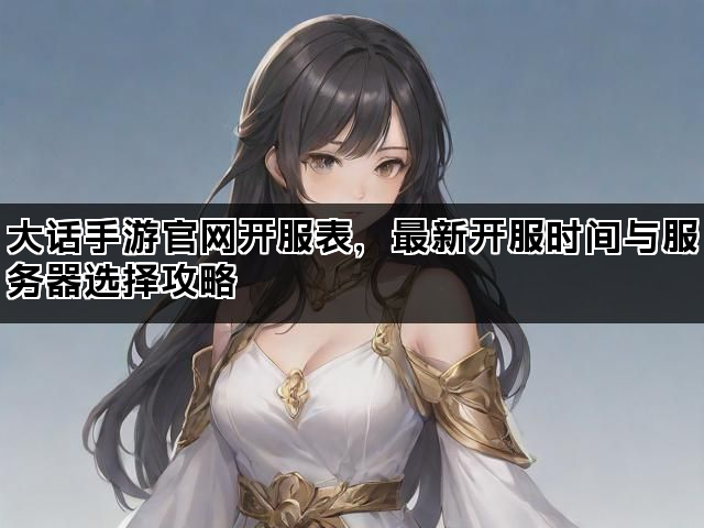 大话手游官网开服表，最新开服时间与服务器选择攻略
