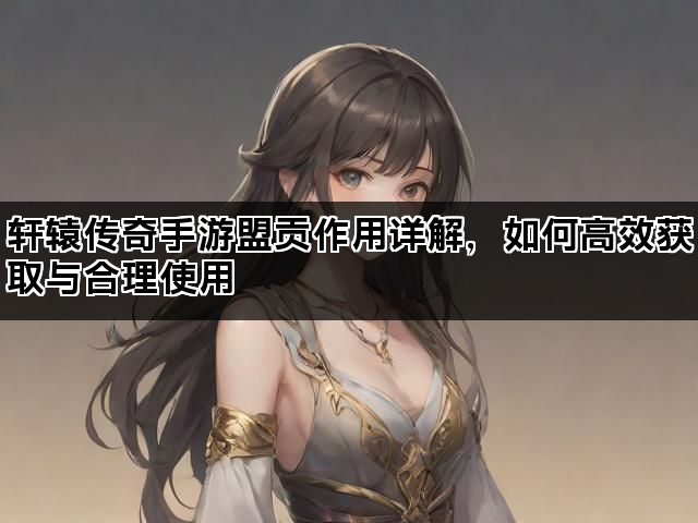 轩辕传奇手游盟贡作用详解，如何高效获取与合理使用