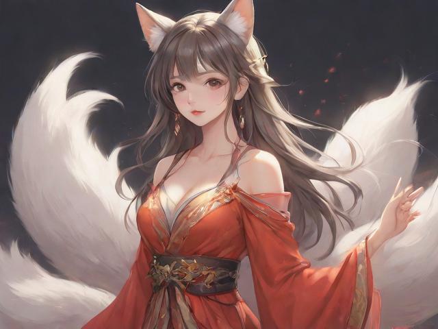 梦幻手游狐美人手绘艺术，从线条到灵魂的奇幻之旅