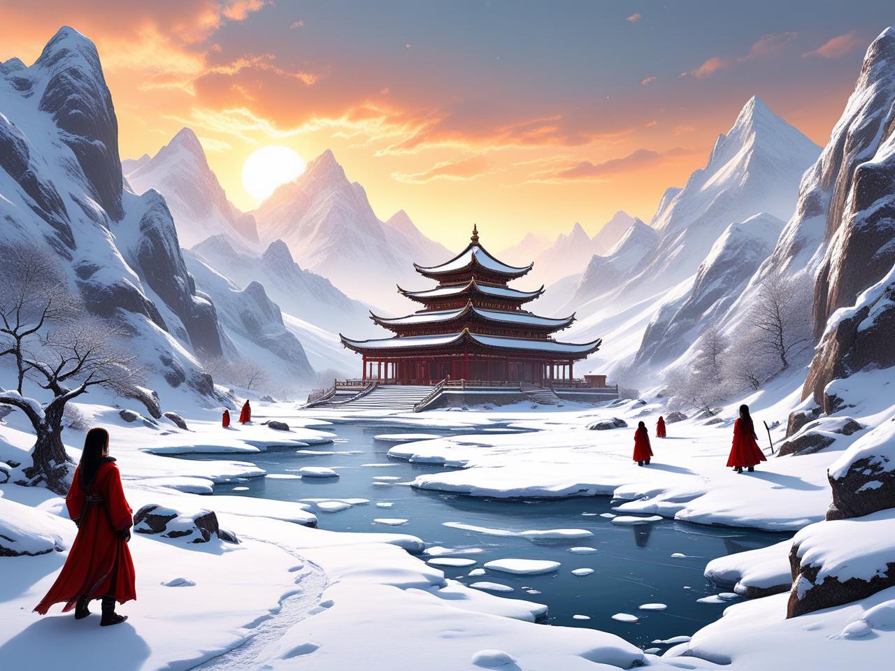 倩女幽魂手游天山雪池，冰封秘境中的奇幻冒险